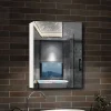 Armoire De Toilette|AICA Sanitaire Armoire de Toilette Mural avec Miroir et Rangement - Moderne, Blanc, 60x70 cm,