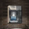 Armoire De Toilette|AICA Sanitaire Armoire de Toilette Mural avec Miroir et Rangement - Moderne, Chêne, 50x70 cm,