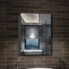 Armoire De Toilette|AICA Sanitaire Armoire de Toilette Mural avec Miroir et Rangement - Moderne, Anthracite, 60x70 cm,