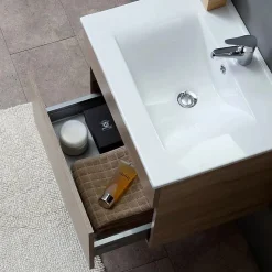 Kiamami Valentina Armoire De Toilette Murale 60 Cm En Chêne Série Well Sole