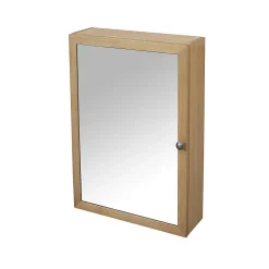 Armoire De Toilette|Meuble De Salle De Bains Faible Profondeur|GoodHome Armoire de toilette placage chêne l.50 x H.70 x P.15 cm, Perma