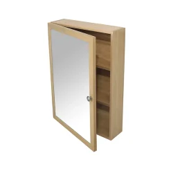 Armoire De Toilette|Meuble De Salle De Bains Faible Profondeur|GoodHome Armoire de toilette placage chêne l.50 x H.70 x P.15 cm, Perma