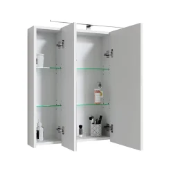Armoire De Toilette|Meuble De Salle De Bains Faible Profondeur|Ml-Design Armoire de toilette salle de bain avec miroir et LED 72,4x72x15 cm