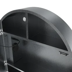 Armoire De Toilette|Sirhona Armoire de toilette Rond 60x60cm+Touch+LED Tri-couleur Température+ Anti-buée+ Prise rasoir