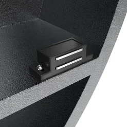 Armoire De Toilette|Sirhona Armoire de toilette Rond 60x60cm+Touch+LED Tri-couleur Température+ Anti-buée+ Prise rasoir