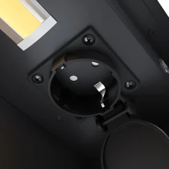 Armoire De Toilette|Sirhona Armoire de toilette Etagère de Rangement 65x60cm+Touch+LED Température Tri-Couleur+ Anti-buée+Prise rasoir