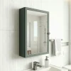 GoodHome Armoire de toilette vert mat l.50 x H.70 x P.15 cm, Perma