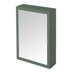 GoodHome Armoire de toilette vert mat l.50 x H.70 x P.15 cm, Perma