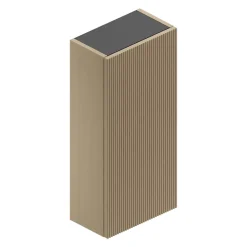 Ipiemme SRL Armoire haute de salle de bains l.35 x H.75 x P.20 cm placage chêne clair strié, Pura+