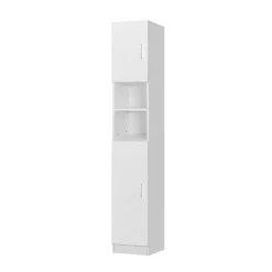 Meuble De Salle De Bains Faible Profondeur|Armoire De Salle De Bains|Ml-Design Armoire haute salle de bain colonne blanc MDF 30x190x25 cm