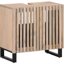 Meuble Wc|Vidaxl Armoire lavabo de bain 62x34x58 cm bois massif de manguier