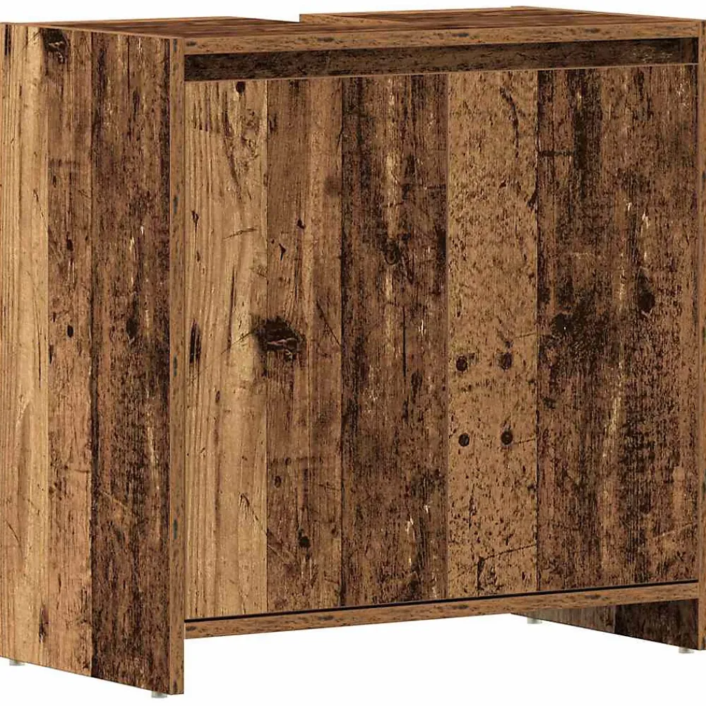 Vidaxl Armoire lavabo de salle de bain vieux bois 60x33x60 cm