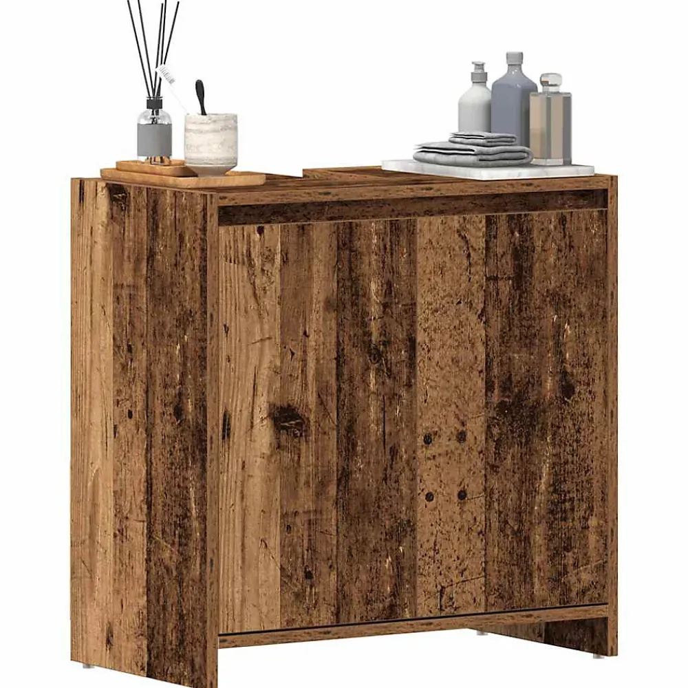 Vidaxl Armoire lavabo de salle de bain vieux bois 60x33x60 cm