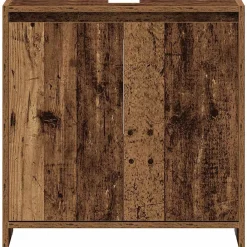 Vidaxl Armoire lavabo de salle de bain vieux bois 60x33x60 cm