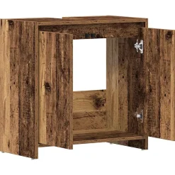 Vidaxl Armoire lavabo de salle de bain vieux bois 60x33x60 cm