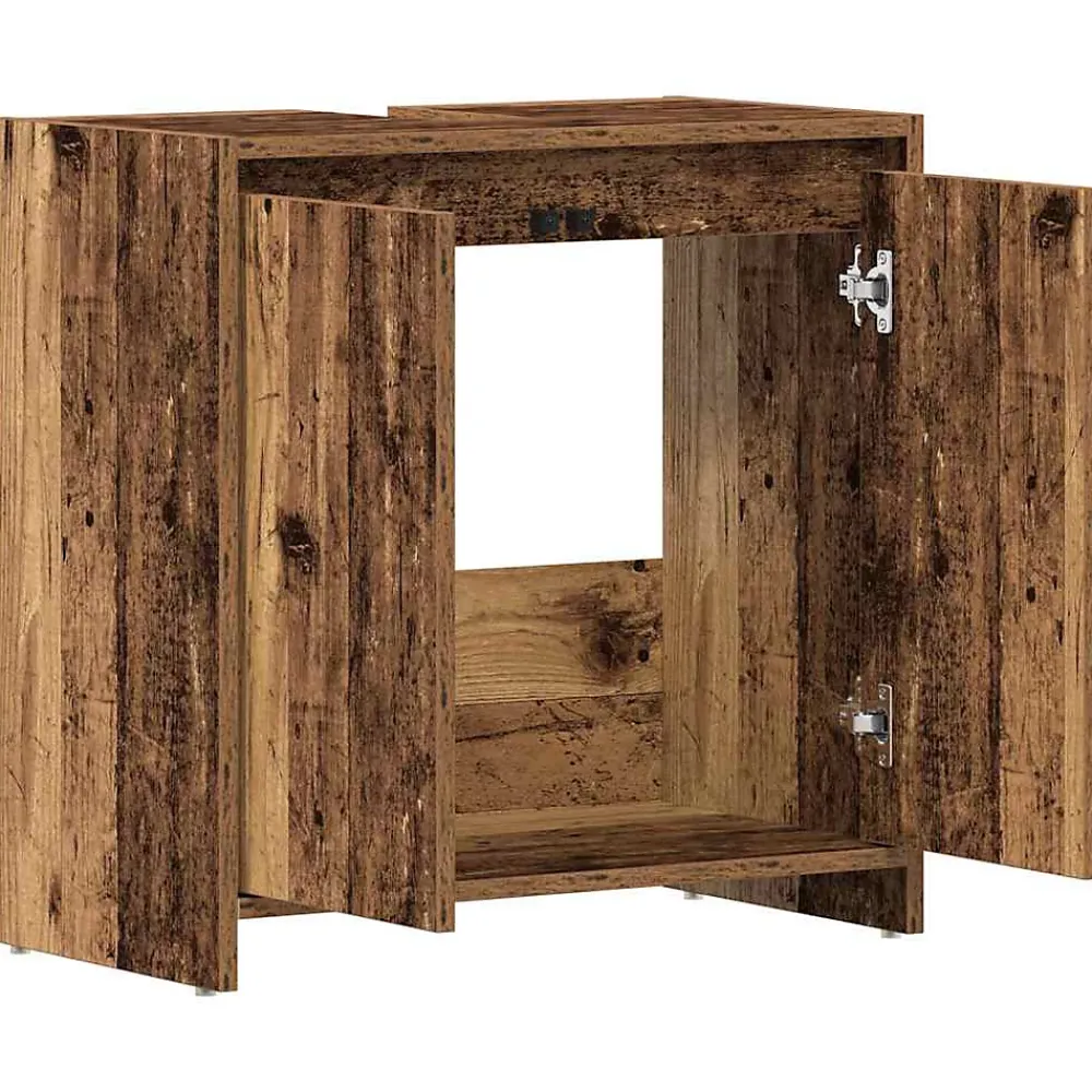 Vidaxl Armoire lavabo de salle de bain vieux bois 60x33x60 cm