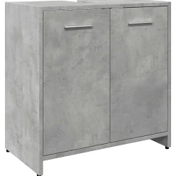 Vidaxl Armoire lavabo de salle de bain gris béton 60x33x60 cm