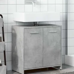 Vidaxl Armoire lavabo de salle de bain gris béton 60x33x60 cm