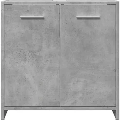 Vidaxl Armoire lavabo de salle de bain gris béton 60x33x60 cm