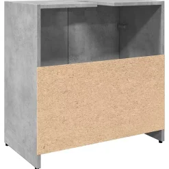 Vidaxl Armoire lavabo de salle de bain gris béton 60x33x60 cm