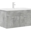 Meuble Wc|Vidaxl Armoire lavabo de salle de bain avec bassin intégré et robinet