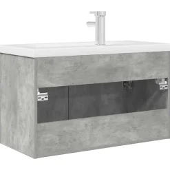Meuble Wc|Vidaxl Armoire lavabo de salle de bain avec bassin intégré et robinet