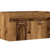 Meuble Wc|Vidaxl Armoire lavabo de salle de bain vieux bois bois d'ingénierie