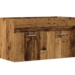 Meuble Wc|Vidaxl Armoire lavabo de salle de bain vieux bois bois d'ingénierie