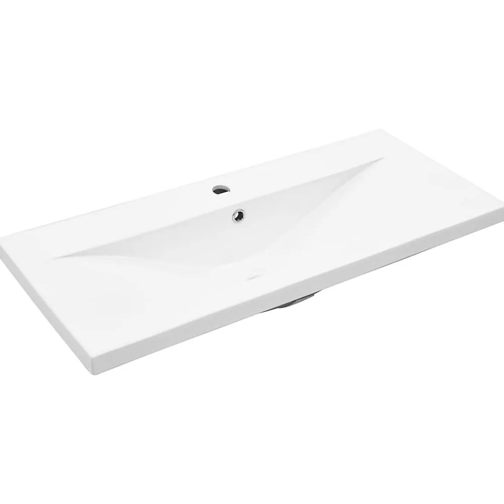 Vidaxl Armoire lavabo de salle de bain avec bassin intégré gris béton