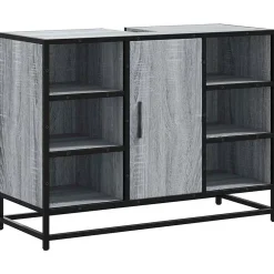 Meuble Wc|Vidaxl Armoire lavabo de salle de bain sonoma gris bois d'ingénierie