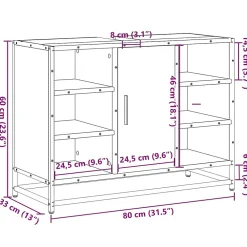 Meuble Wc|Vidaxl Armoire lavabo de salle de bain sonoma gris bois d'ingénierie