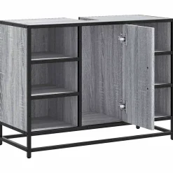 Meuble Wc|Vidaxl Armoire lavabo de salle de bain sonoma gris bois d'ingénierie