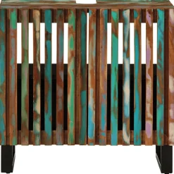 Vidaxl Armoire lavabo de salle de bain 62x34x58cm bois massif d'acacia