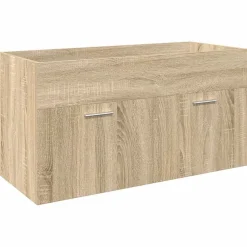 Meuble Wc|Vidaxl Armoire lavabo de salle de bain et bassin intégré chêne sonoma