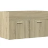 Vidaxl Armoire lavabo de salle de bain chêne sonoma bois d'ingénierie