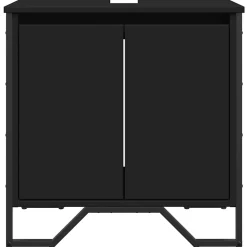 Meuble Wc|Vidaxl Armoire lavabo de salle de bain noir 60x35x60 cm