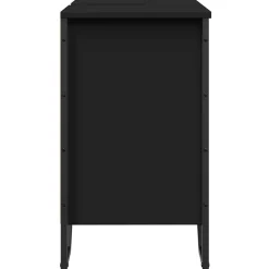 Meuble Wc|Vidaxl Armoire lavabo de salle de bain noir 60x35x60 cm