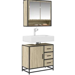 Vidaxl Armoire lavabo de salle de bain chêne sonoma bois d'ingénierie