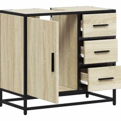 Vidaxl Armoire lavabo de salle de bain chêne sonoma bois d'ingénierie