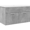Meuble Wc|Vidaxl Armoire lavabo de salle de bain avec bassin intégré gris béton