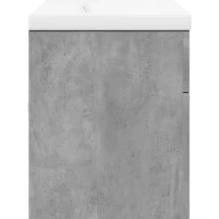 Meuble Wc|Vidaxl Armoire lavabo de salle de bain avec bassin intégré gris béton