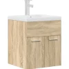 Vidaxl Armoire lavabo de salle de bain et vasque et robinet intégrés