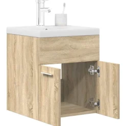 Vidaxl Armoire lavabo de salle de bain et vasque et robinet intégrés