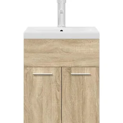 Vidaxl Armoire lavabo de salle de bain et vasque et robinet intégrés