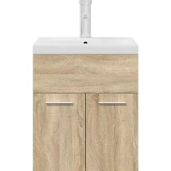 Vidaxl Armoire lavabo de salle de bain et vasque et robinet intégrés