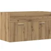Vidaxl Armoire lavabo de salle de bain chêne artisanal bois ingénierie