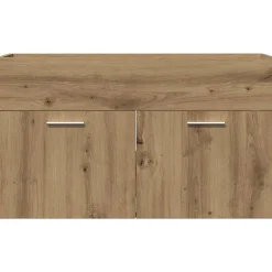Vidaxl Armoire lavabo de salle de bain chêne artisanal bois ingénierie