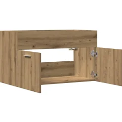 Vidaxl Armoire lavabo de salle de bain chêne artisanal bois ingénierie