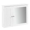 Armoire De Toilette|Meuble De Salle De Bains Faible Profondeur|Sobuy Armoire Miroir Meuble Haut de Salle de Bain Armoire Suspendue, BZR55-W,