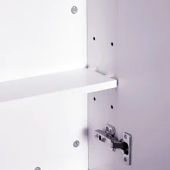 Homcom Armoire miroir murale de salle de bain 3 étagères réglables dim. 70L x 60H cm blanc
